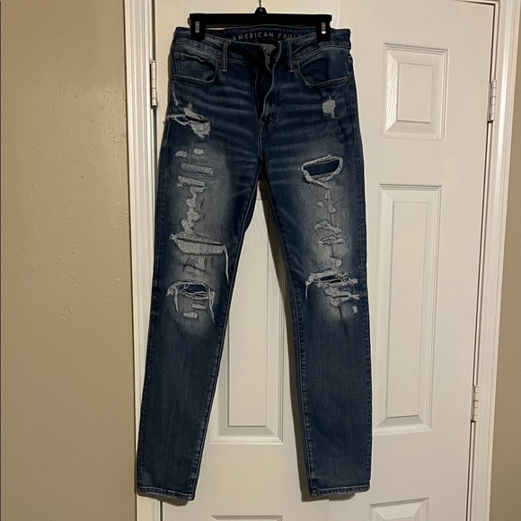 American Eagle Outfitters Other - American Eagle Outfitters Men's Ripped Dark Blue Skinny Jeans